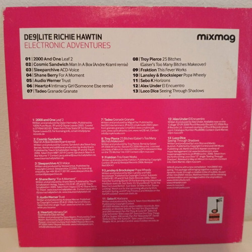 Richie Hawtin Electronic Adventures CD like new, electronic
