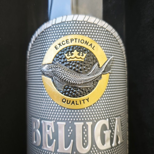 Beluga Gold Line empty bottle with luxury case and opener, like new