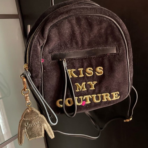 Juicy Couture mini backpack velour like new