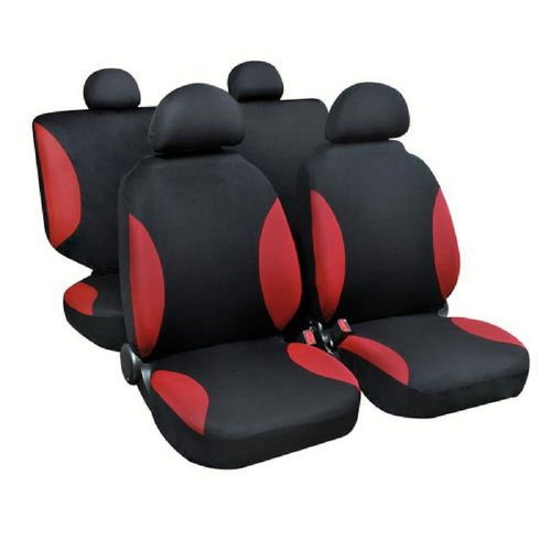 Palinuro seat covers set of 4 black/red
