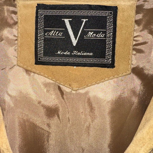 Men's Suede Bomber Jacket Alta Moda like new, tan/brown vintage style