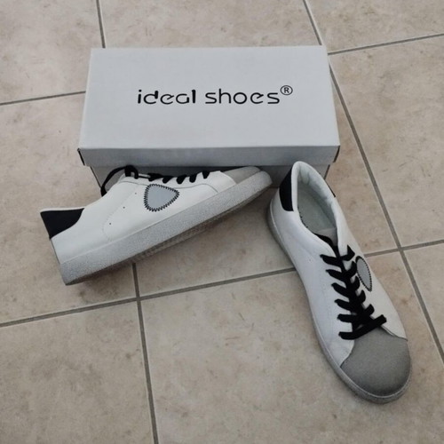 Γυναικεία αθλητικά παπούτσια Ideal Shoes No 39 σαν καινούργια, λευκά και γκρι
