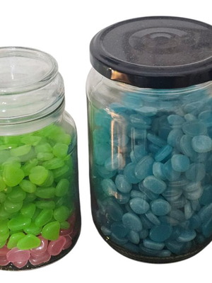Phosphorescent aquarium stones like new, over 2000 pieces