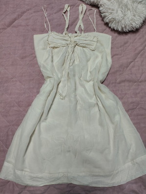 Cream dress used, very good condition