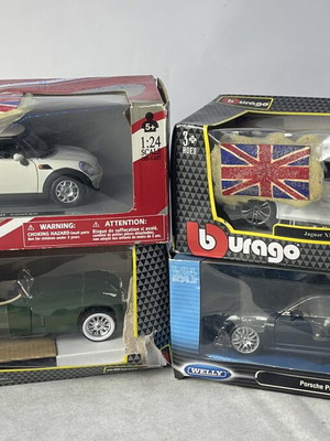 Die-Cast Model Car Collection 1:24 Used Bburago Jaguar XKR-S Welly Porsche Mini Cooper