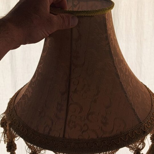 Portatif lamp shade like new, diameter 13cm top, 33cm bottom