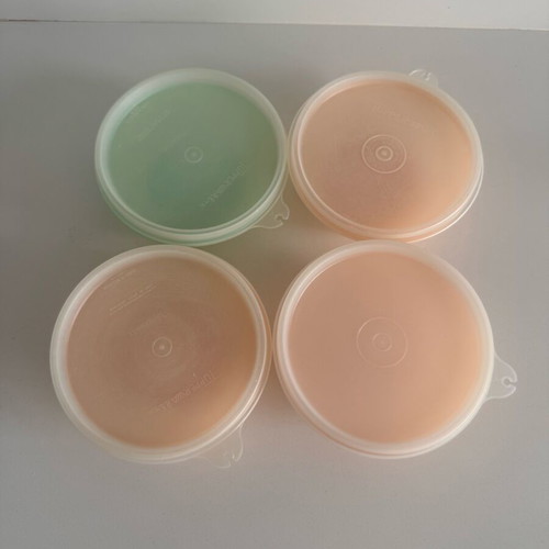 Vintage set of 4 Tupperware bowls used, made in Belgium