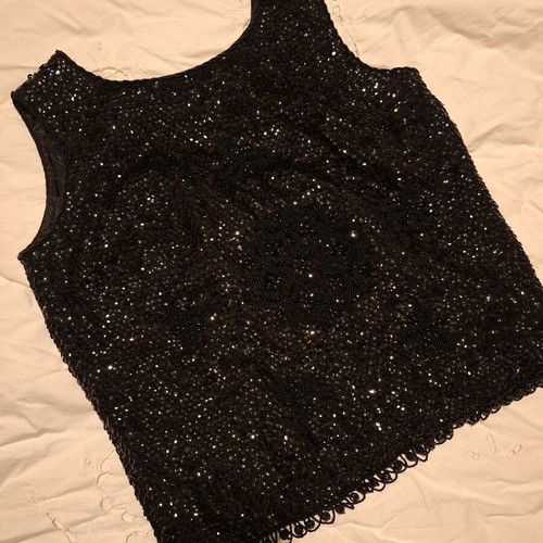 Women's sequin blouse like new, size M, black