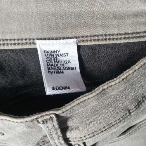 H&M low-rise elastic khaki jeans