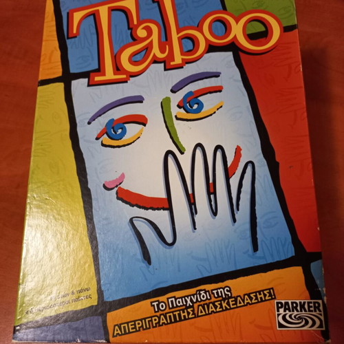 Taboo board game like new, missing some cards and buzzer