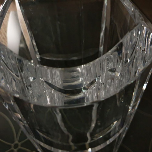 Kosta Boda Rideau crystal vase 1986 by Gun Lindblad