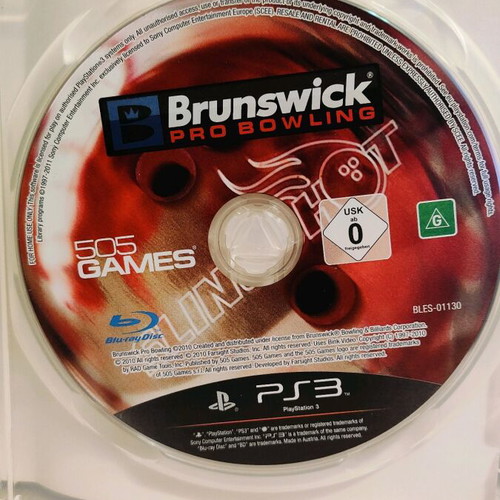 Brunswick Pro Bowling PS3 used in excellent condition