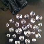 Swarovski Crystal Hearts καρδούλες σαν καινούργιο με πουγκάκι