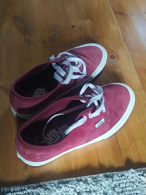Дамски спортни обувки Vans употребявани, червени номер 38