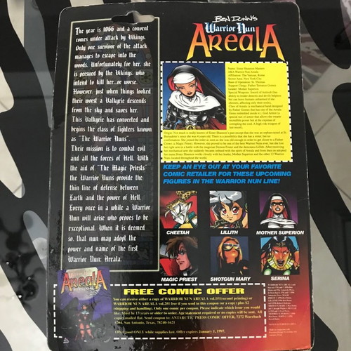 Warrior Nun Areala figure used from Ben Dunn and Antarctic Press