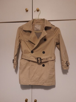 Zara trench coat for boys like new, beige, size 116 cm