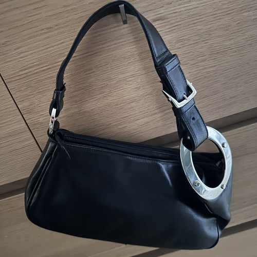 Sergio Rossi hand bag like new, black, hand-held