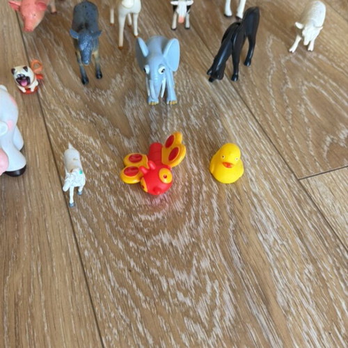Plastic animal toys used