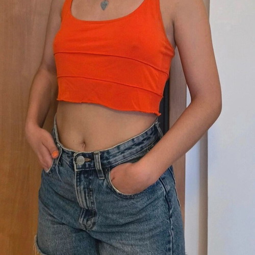 Vintage orange shirt like new, size S 36 8