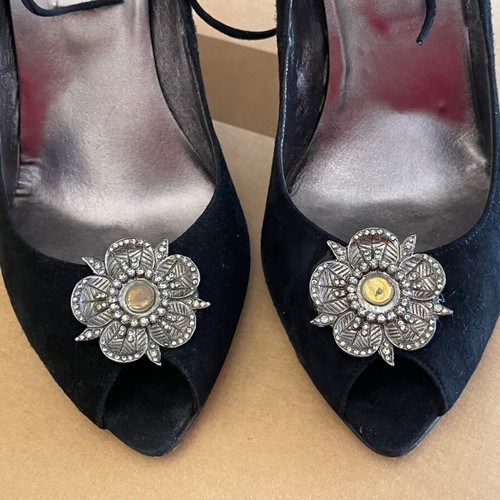 Branded Italian Pumps Size 38 Leather Suede