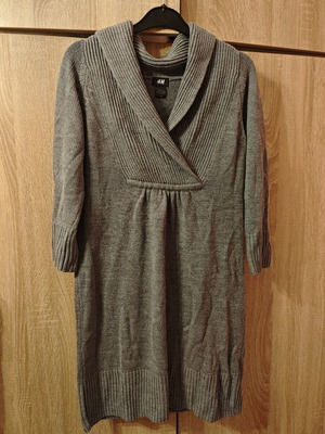 Knitted dress H&M gray used, size S
