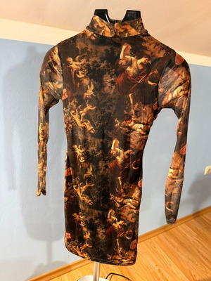 Mesh dress with lining Pretty Little Thing like new, brown and black