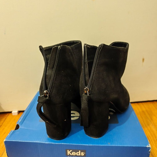 Seven black ankle boots size 38, like new, 7cm heel