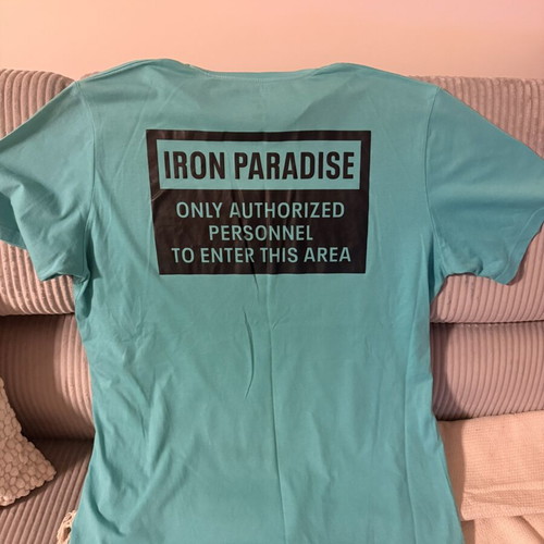 Under Armour Project Rock Iron Paradise T-shirt, turquoise, size L