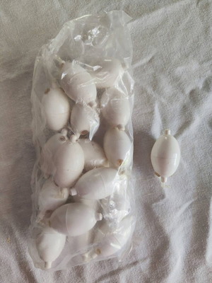 White fishing floats new, small size