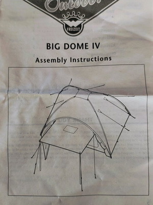 Σκηνή κάμπινγκ Big Dome 4 σαν καινούργια για 4 άτομα με 2 δωμάτια