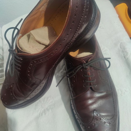 English Quality Leather Brogues Size 44.5 Lot of Two Pairs Like New