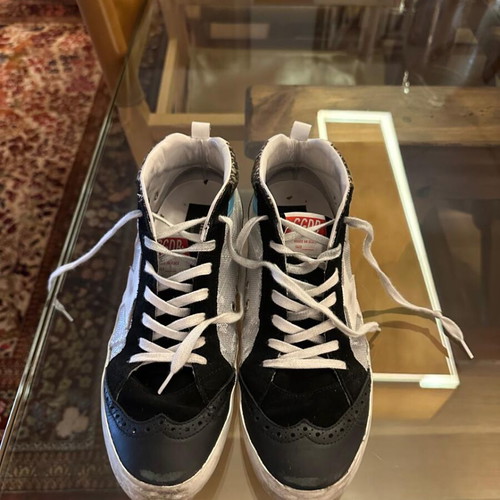 Golden Goose athletic shoes like new, size 40, black and white