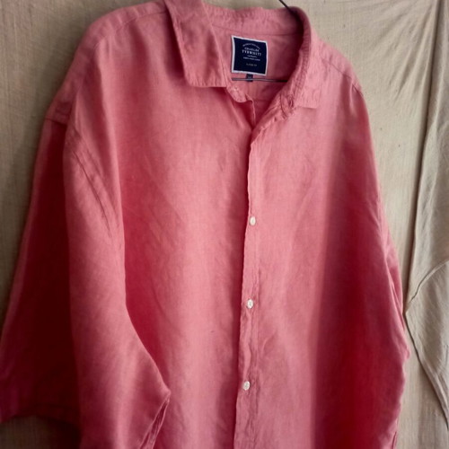 Charles Tyrwhitt linen shirt, 3XL, pink