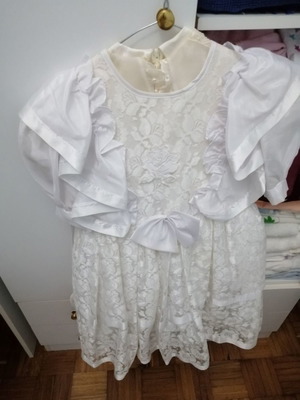 White Mauli dress used for 4-year-old girls