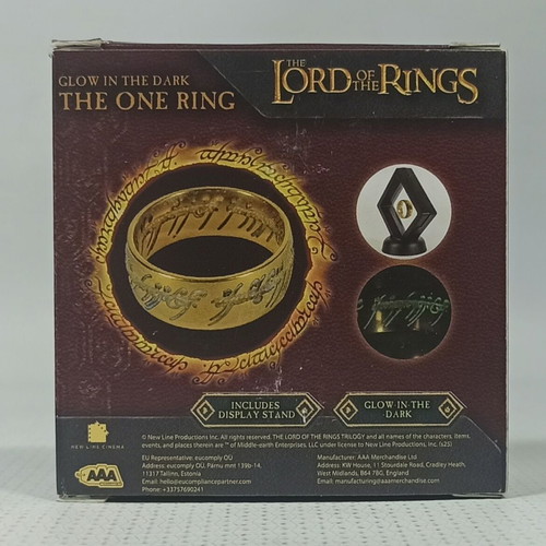 Lord of the Rings Glow in the Dark One Ring new with display case