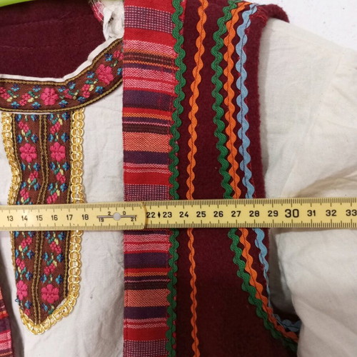 Macedonian traditional costume used, three-piece, small size