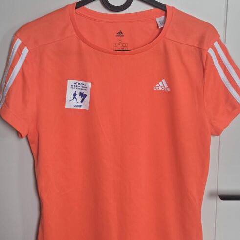 Marathon Athens Adidas T-shirt like new, size S, white and orange