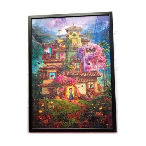 Encanto framed puzzle like new, 50x70cm wall decoration