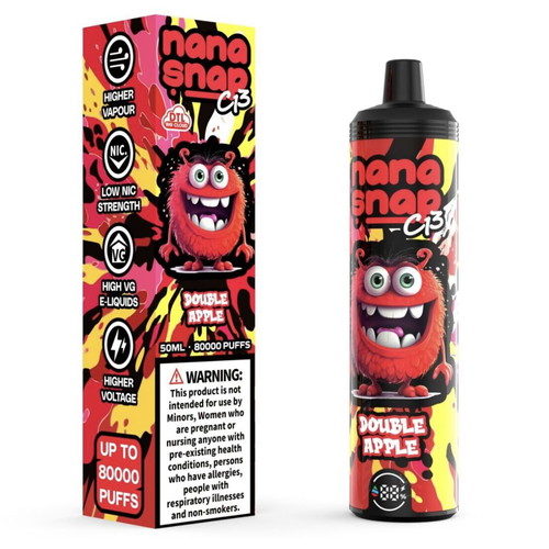 Nanasnap C13 vape disposable, double apple flavor