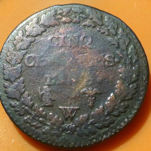 Γαλλία 5 centimes μεταχειρισμένο νόμισμα