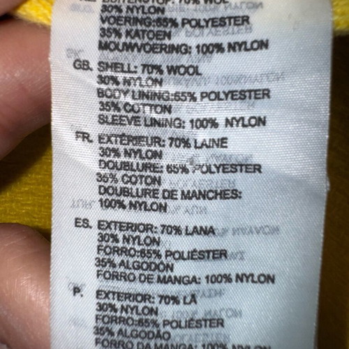G-Star Raw Montgomery style coat size Small yellow, like new