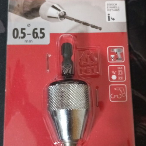Kwb Expert Quick-Release Chuck 0.5-6.5mm Hex 1/4" New