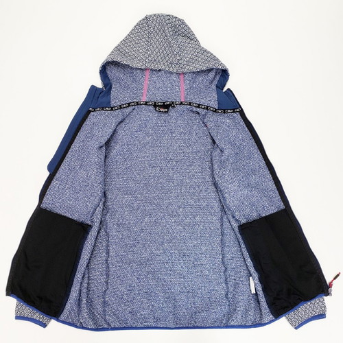CMP Campagnolo 32H5596 Knit Tech women's knitted trekking jacket like new, XL, blue