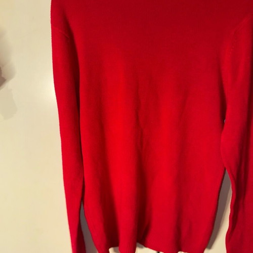 Red Softtouch Sweater with Argyle Pattern, Like New