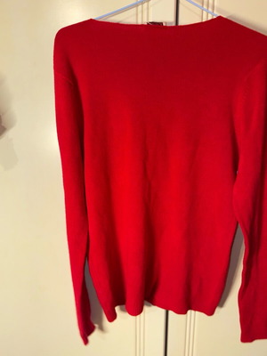 Red Softtouch Sweater with Argyle Pattern, Like New