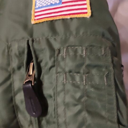 Flight jacket with embroidered patches like new, size 12