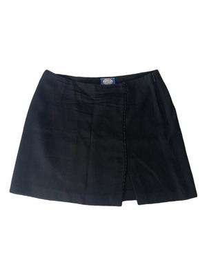 Blumarine mini skirt, black, asymmetric front slit