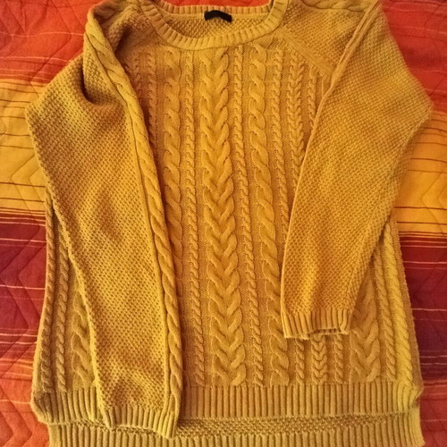 Knitted cotton Zara shirt size M like new, yellow