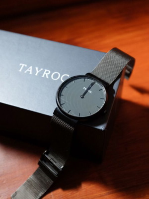 TAYROC Signature Men's Wristwatch used, stainless steel, black and grey