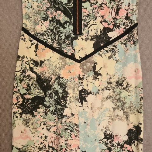 Bershka strapless mini dress, floral pattern